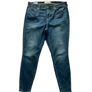 Torrid Womens Jeans size 18 Tall Long Dark Wash Skinny x31" Cotton Denim Stretch